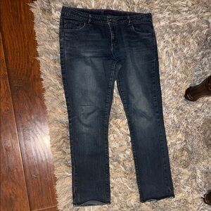 Dark Blue Woman’s Levi Slim Straight Jeans Size 18.5